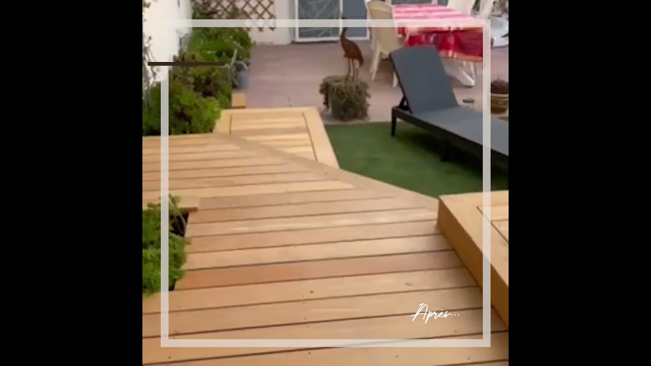 Habillage d’une piscine hors sols. Éclairage led connecté.