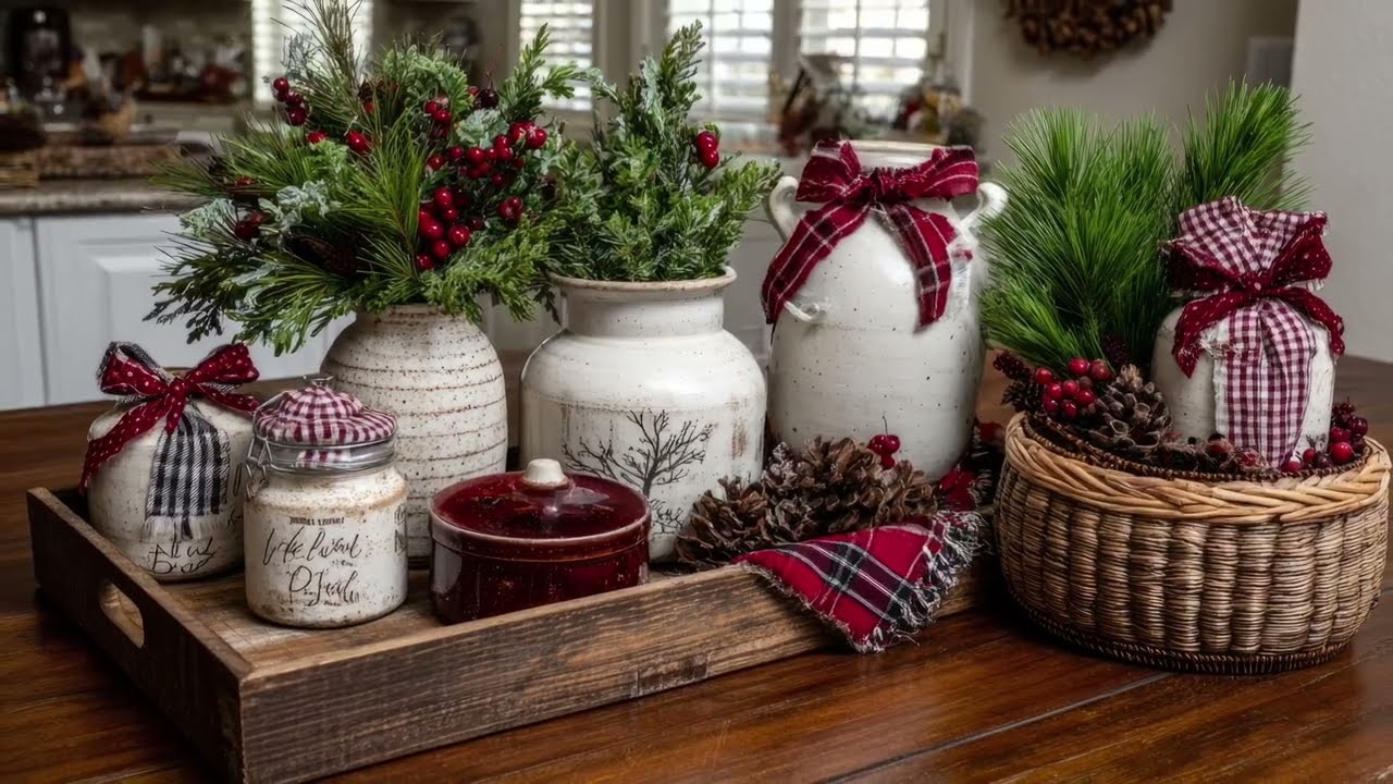 Winter Decor with Gingham & Plaid Cozy Vintage Cottage Home Ideas 2026