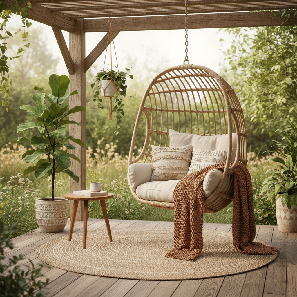 découvrez comment une chaise suspendue peut transformer votre espace détente avec une touche bohème chic, alliant confort et style pour une ambiance unique.