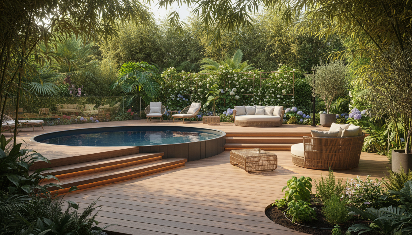 découvrez nos astuces esthétiques pour habiller votre piscine hors sol et réussir son intégration harmonieuse dans votre jardin.