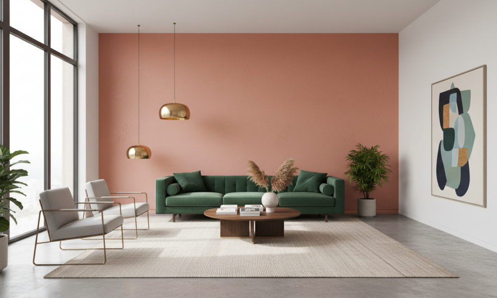 découvrez comment la rose saumon, couleur rétro chic, transforme la décoration en 2025 avec élégance et modernité.