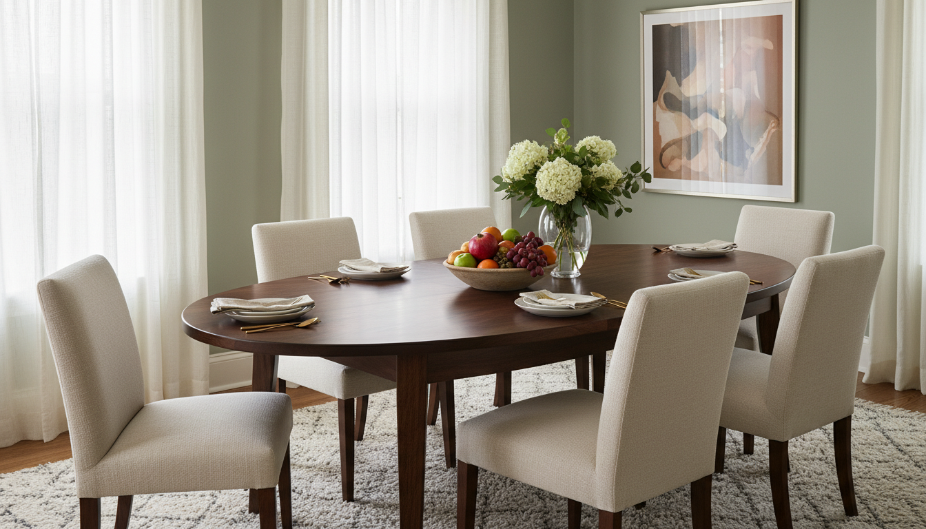 découvrez comment choisir une table à manger ovale pour allier élégance et convivialité, et transformez votre salle à manger en un espace chaleureux et raffiné.