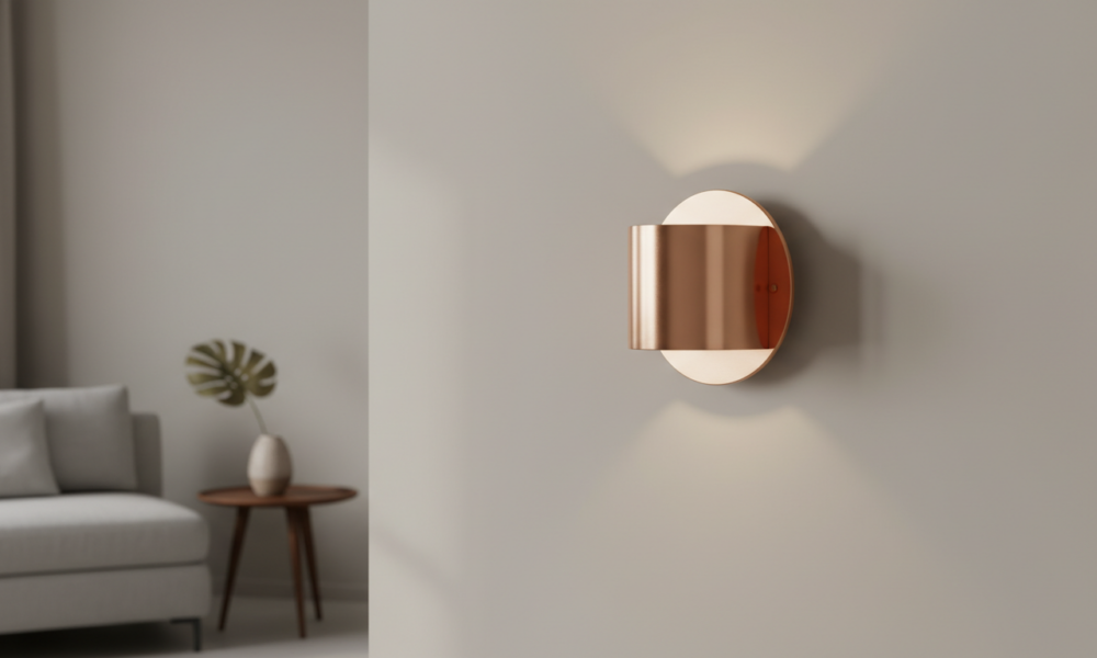 découvrez notre applique murale en cuivre au design contemporain, parfaite pour apporter une touche élégante et moderne à votre intérieur.