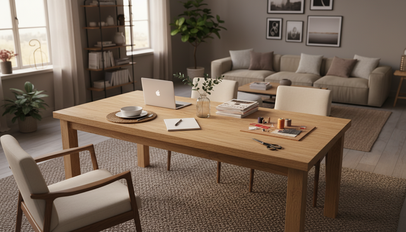 découvrez la table rectangulaire, un choix multifonction idéal pour optimiser chaque espace de votre maison avec style et praticité.